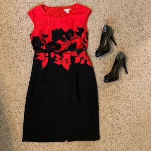 Dressbarn | Capsleeve Colorblock Sheath